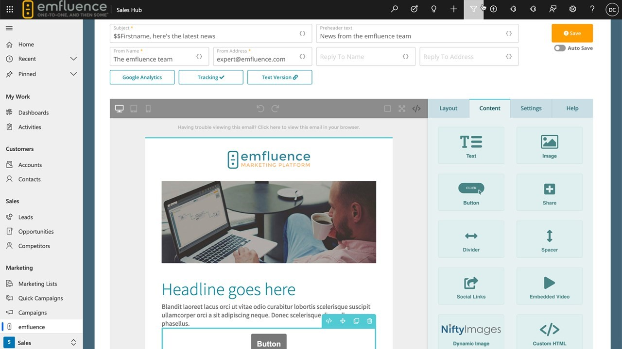 emfluence Marketing Platform screenshot - 10 Migliori strumenti di automazione del marketing per piccole imprese 2026