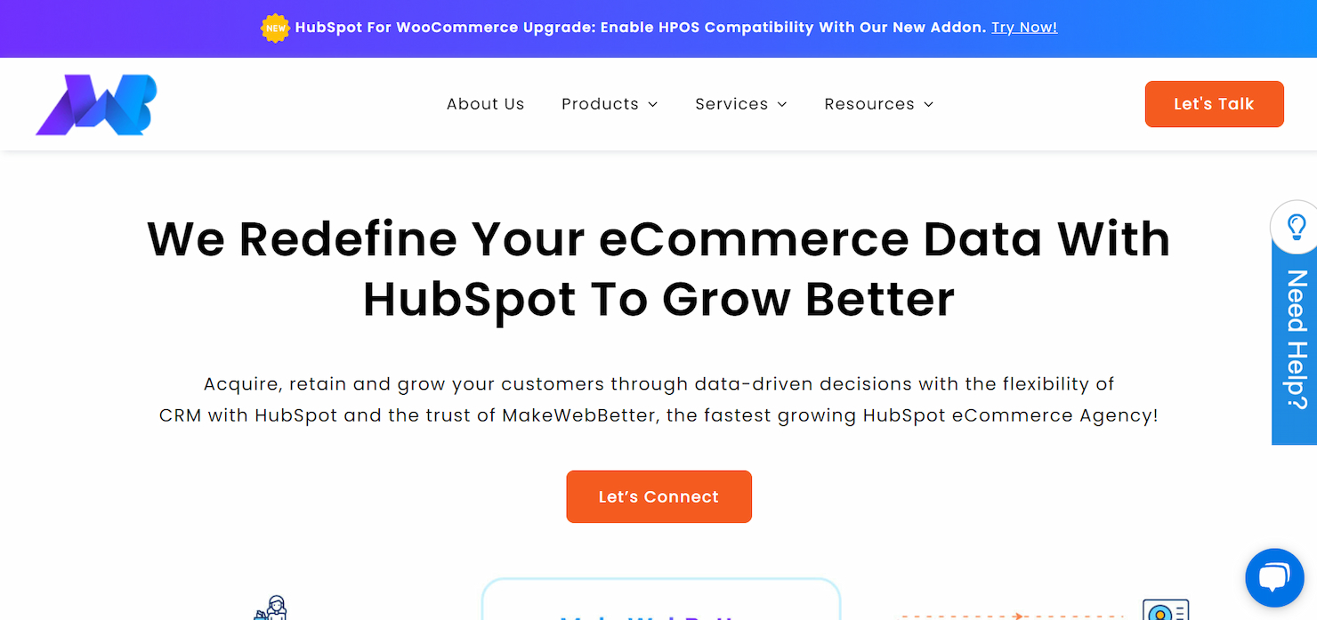 MakeWebBetter screenshot - 10 migliori servizi di consulenza HubSpot recensiti per il 2026