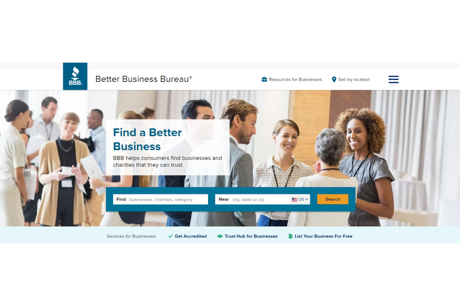Better Business Bureau screenshot - 10 Mejores Empresas de Gestión de Reputación Evaluadas para 2026
