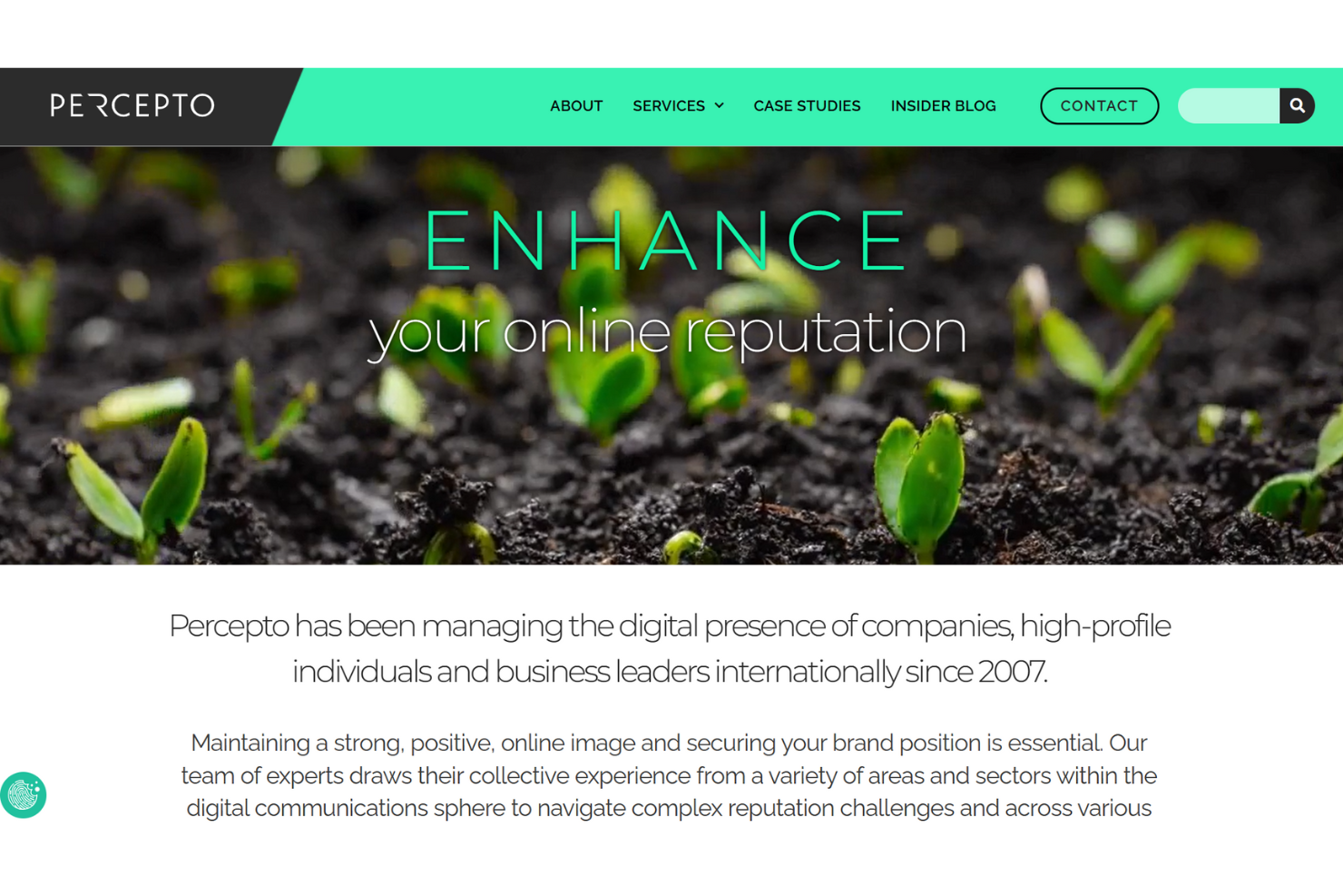 Percepto Digital screenshot - 10 migliori aziende di gestione della reputazione recensite per il 2026