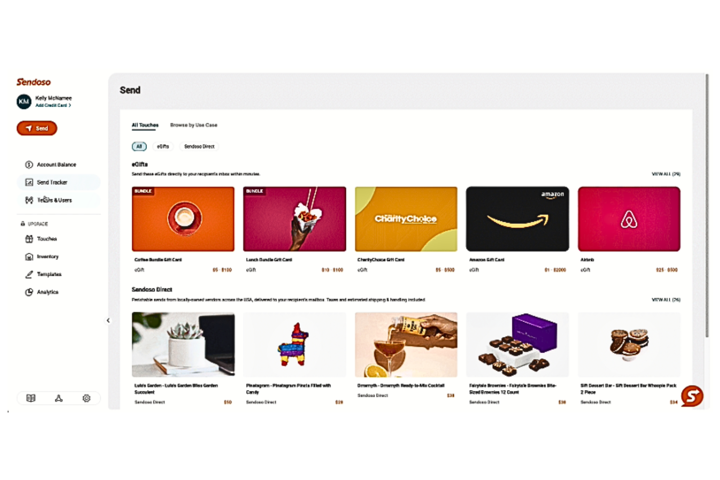 Sendoso screenshot - 10 Migliori Soluzioni di Software per il Direct Mail Marketing Recensite per 2026