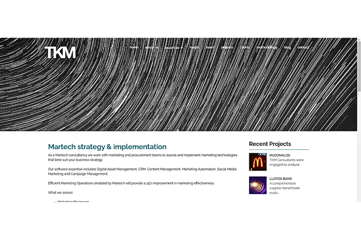 TKM Consultants screenshot - Los 10 mejores consultores de tecnología de marketing en 2026