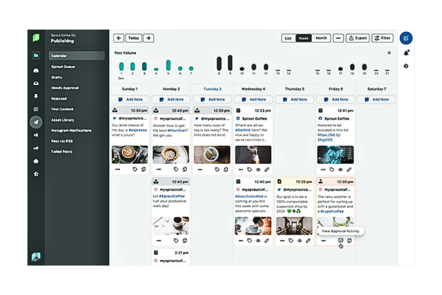 Sprout Social screenshot - 10 migliori software per la promozione del marchio nel 2026