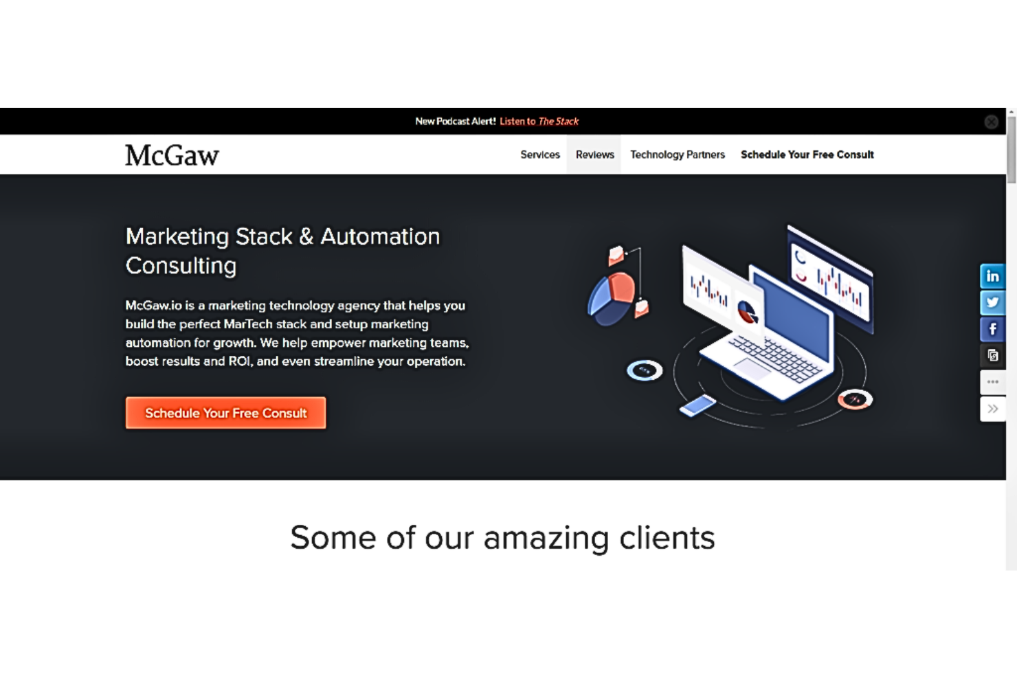 McGaw.io screenshot - Los 10 mejores consultores de tecnología de marketing en 2026
