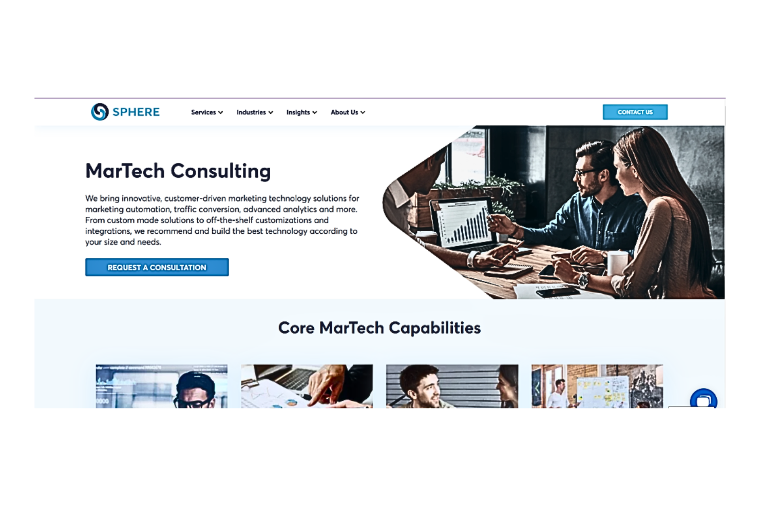 Sphere Partners screenshot - Los 10 mejores consultores de tecnología de marketing en 2026
