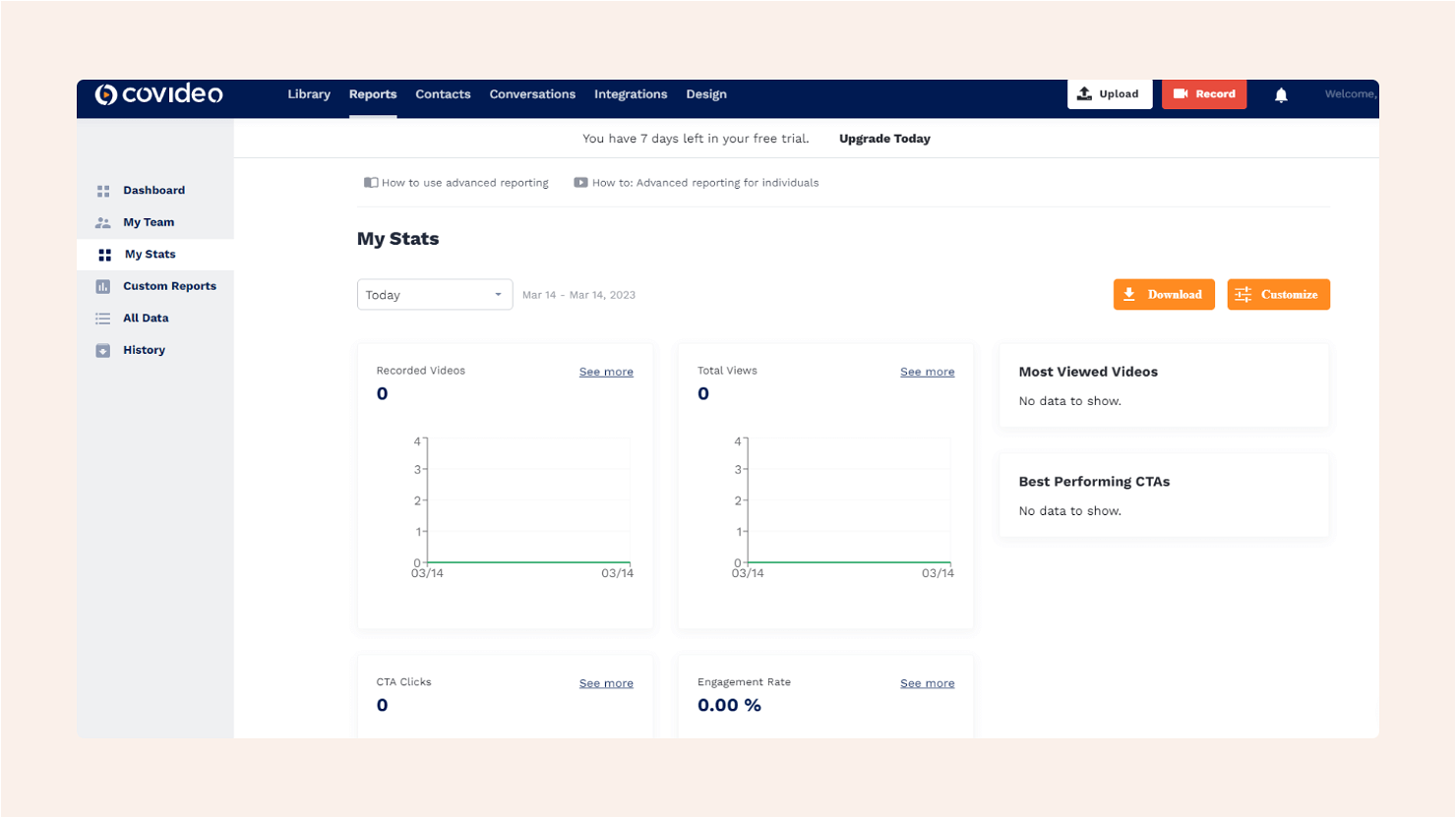 Covideo screenshot - 10 Migliori Software per Video Email Marketing per il 2026