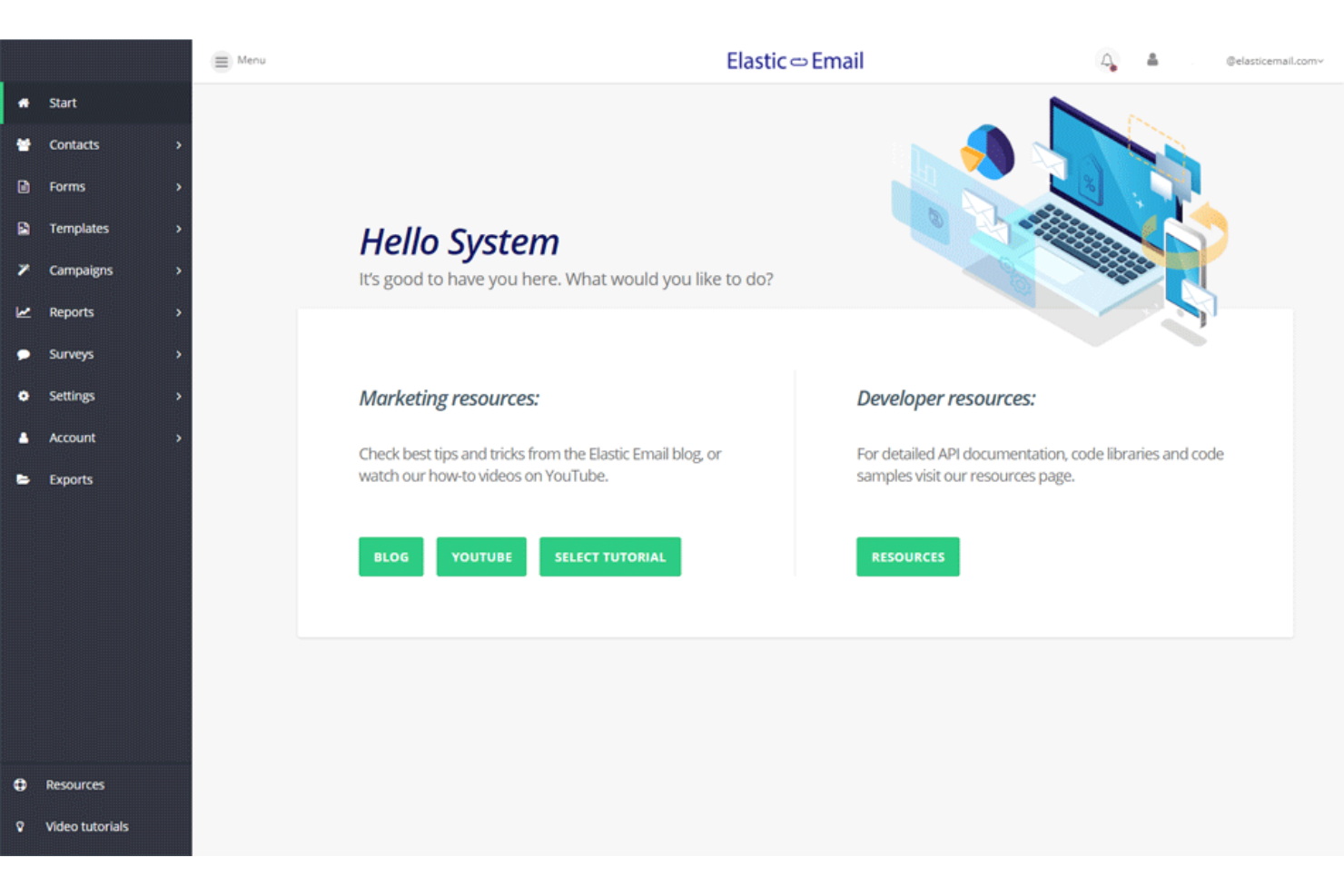 Elastic Email screenshot - 10 Migliori Piattaforme White Label di Email Marketing per 2026