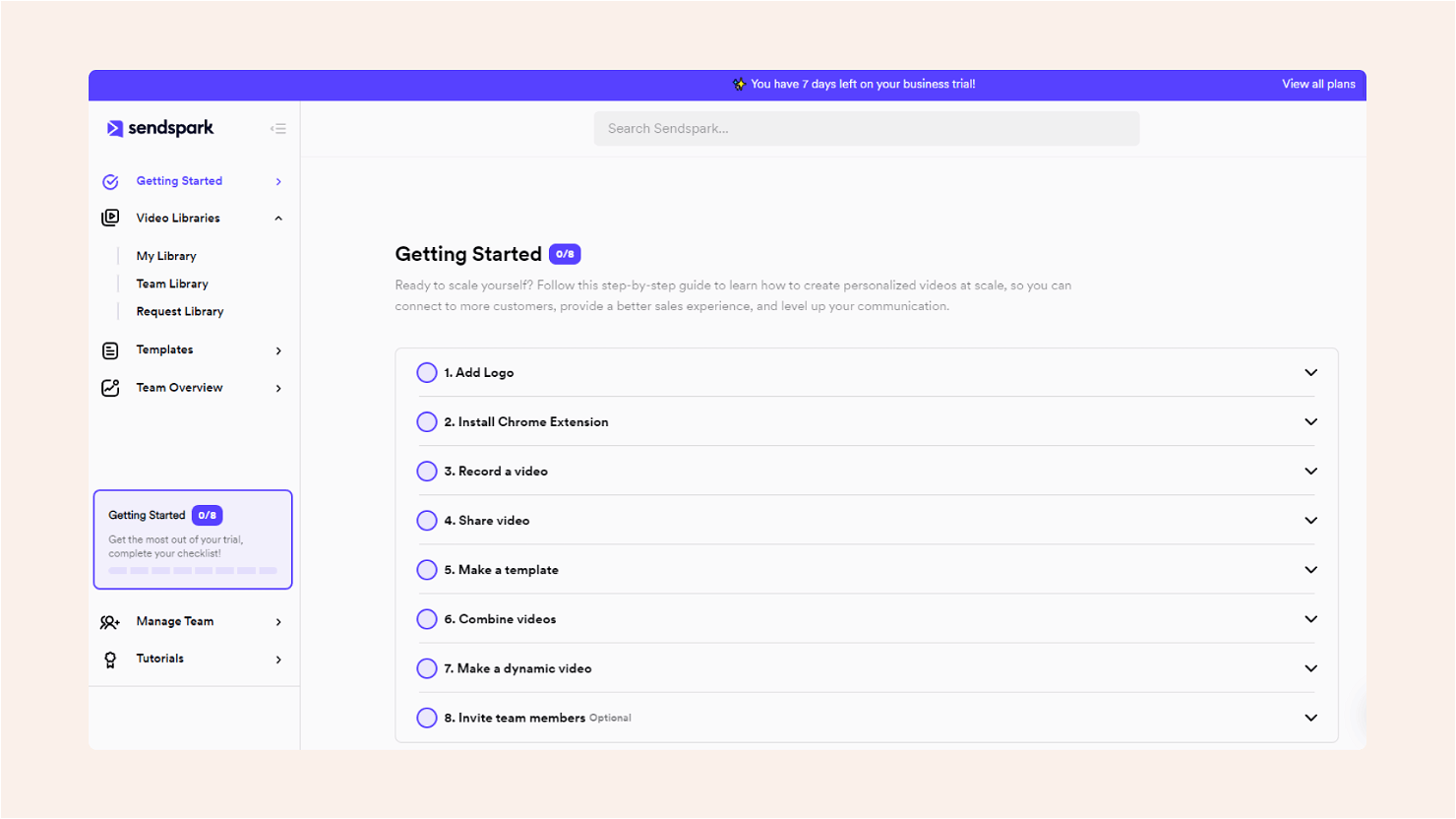 Sendspark screenshot - 10 Migliori Software per Video Email Marketing per il 2026