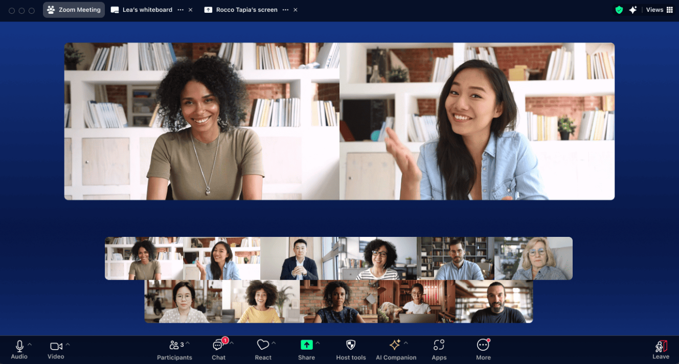 Zoom screenshot - 10 Mejores Software para Webinars Analizados en 2026