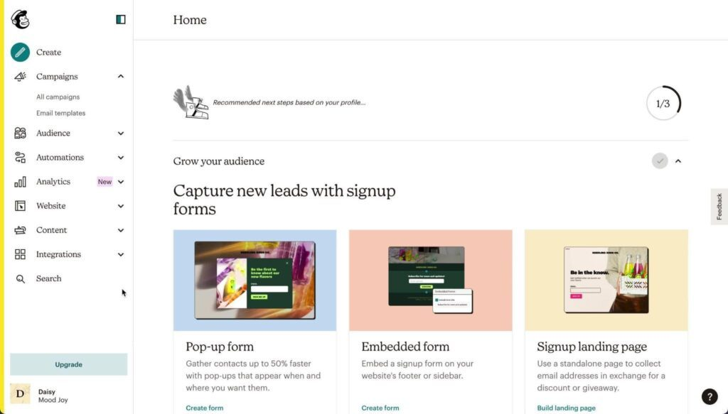 Mailchimp screenshot - 10 Migliori Software di Marketing per Piccole Imprese Nel 2026