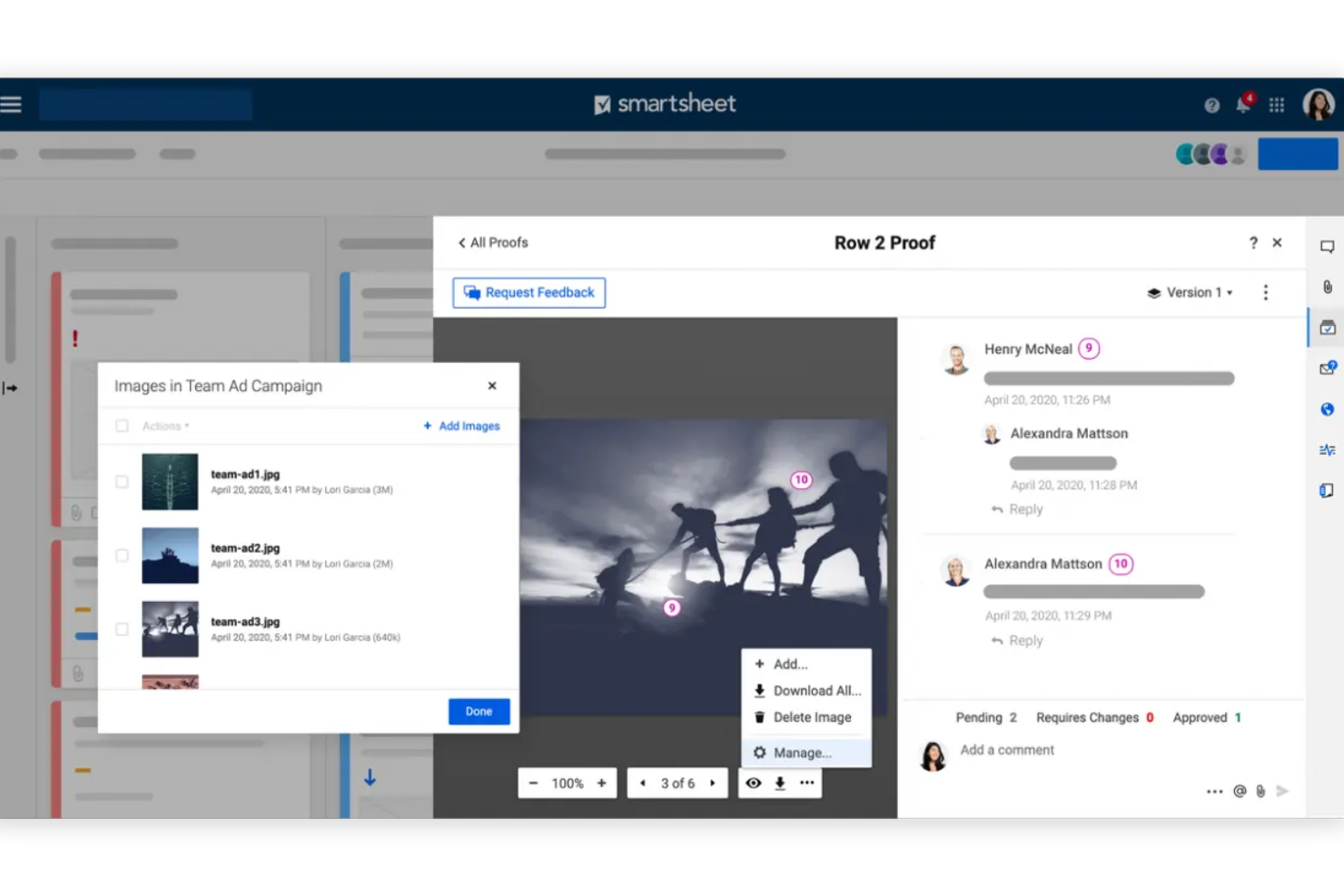 Smartsheet screenshot - 10 migliori soluzioni software per il workflow di marketing recensite per 2026