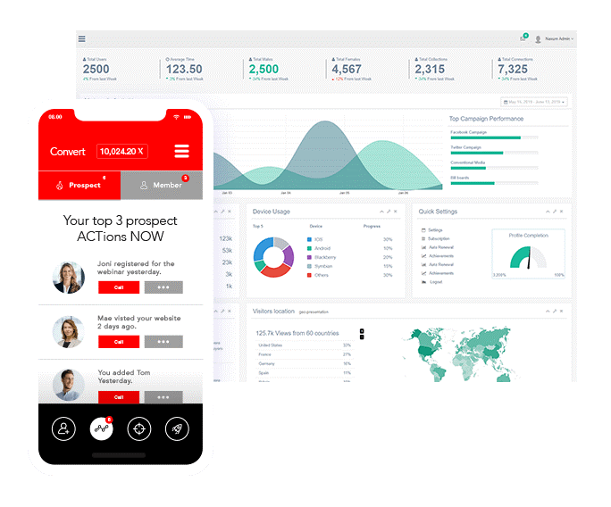Naxum screenshot - 10 Mejores Softwares de Marketing Multinivel (MLM) en 2026