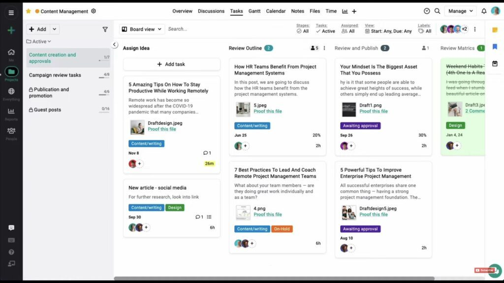 ProofHub screenshot - 10 migliori soluzioni software per il workflow di marketing recensite per 2026