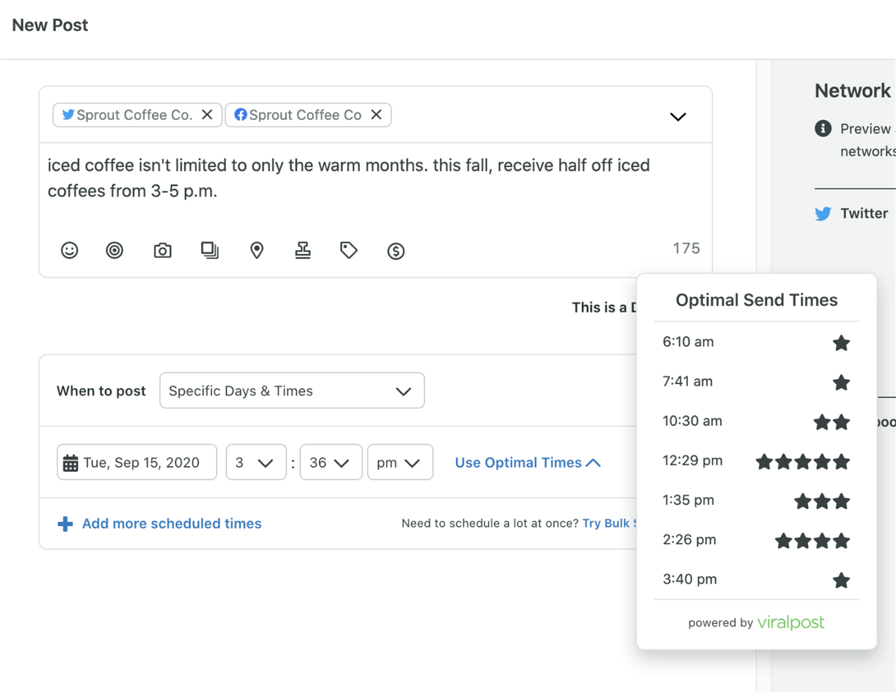 Sprout Social screenshot - 10 mejores herramientas de segmentación de marketing revisadas para 2026