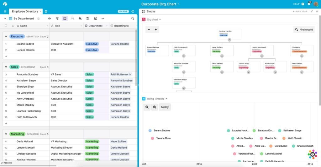 Airtable screenshot - 3 Mejores Software de Colaboración en Marketing en 2026