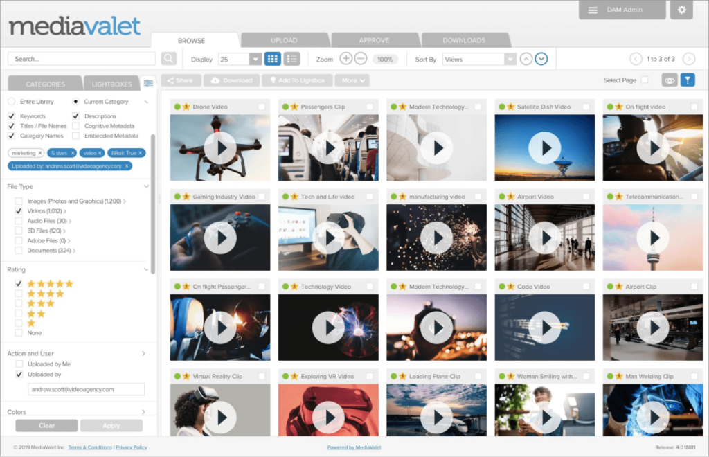 MediaValet screenshot - 10 Mejores Software de Gestión de Activos de Marketing de 2026