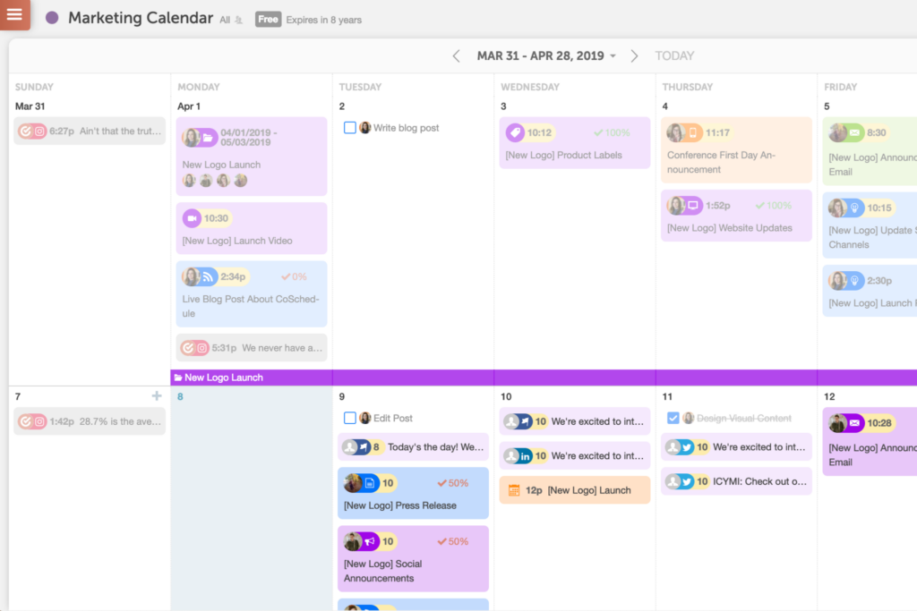 CoSchedule screenshot - 10 migliori software di collaborazione per il marketing nel 2026