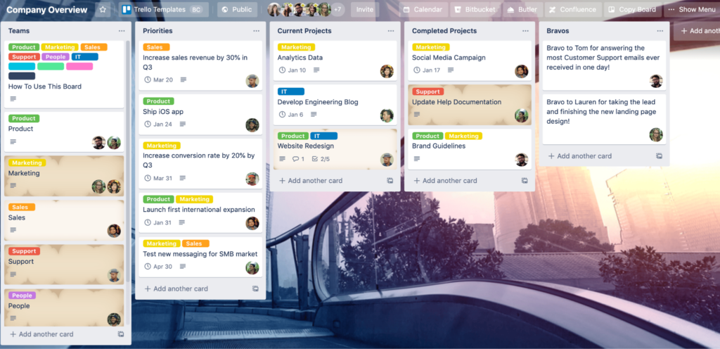 Trello screenshot - 10 migliori software di collaborazione per il marketing nel 2026