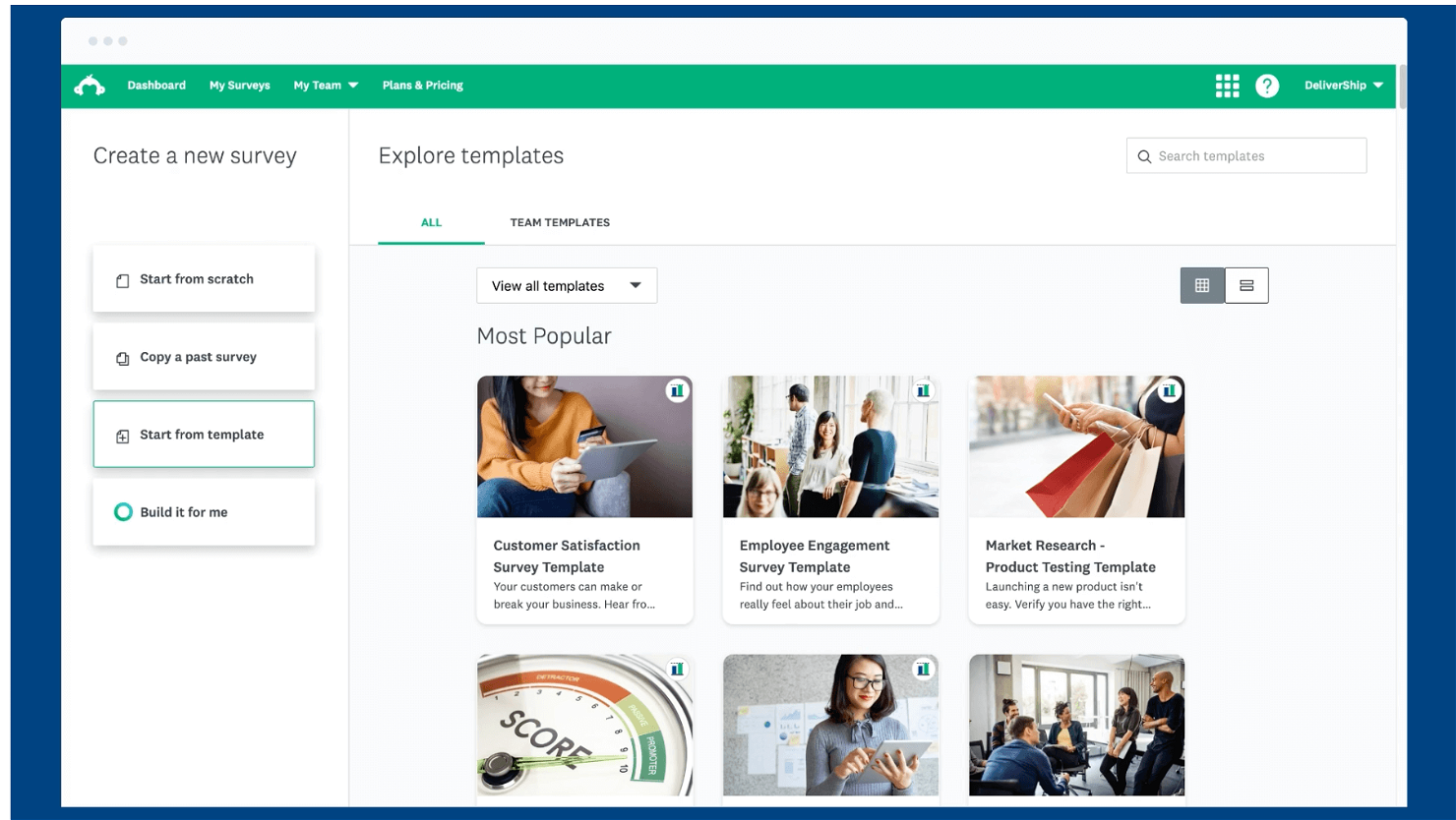 SurveyMonkey screenshot - 10 migliori strumenti di inbound marketing recensiti per 2026
