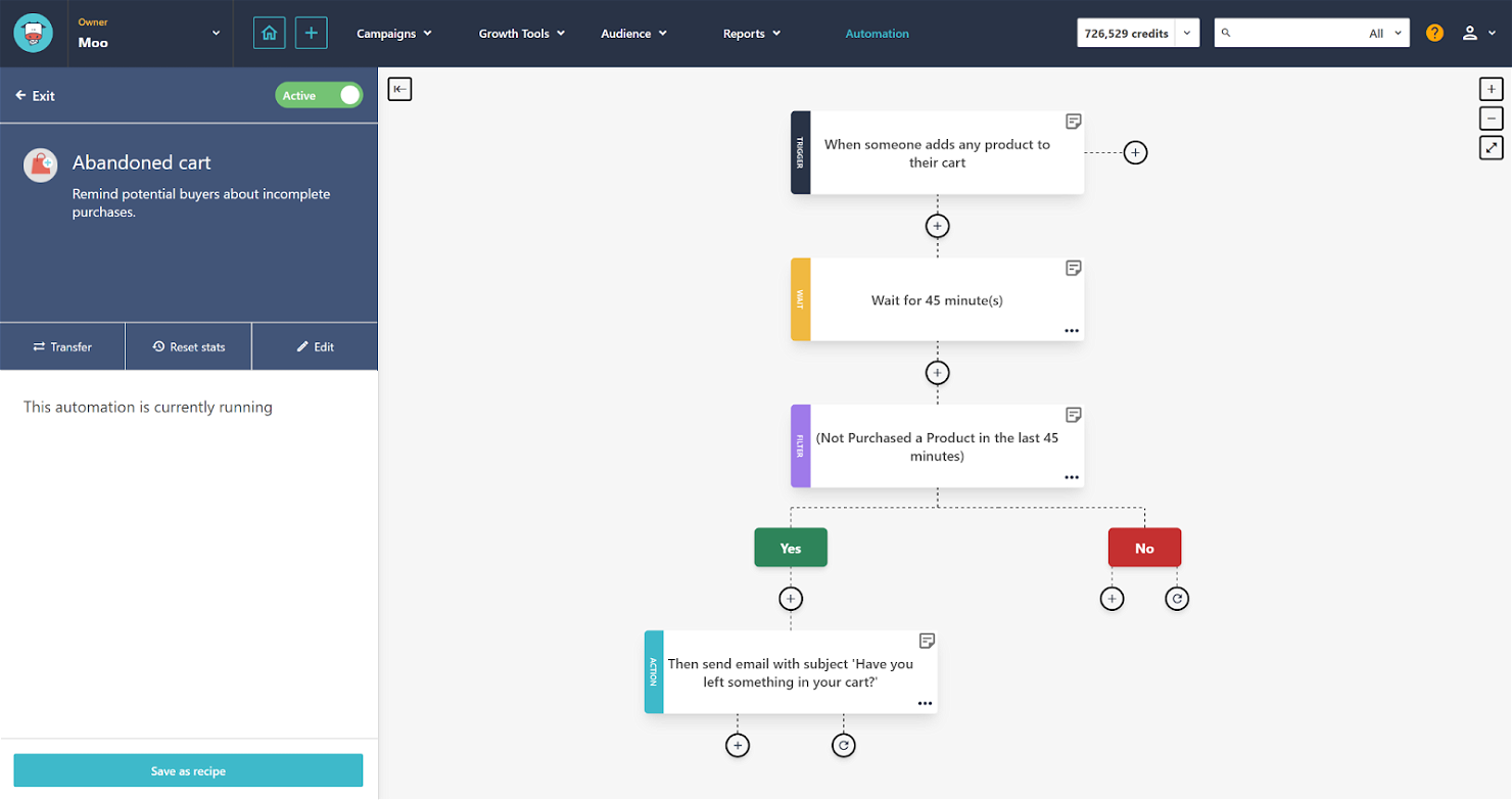Moosend screenshot - 1 Mejores Software de Automatización de Email Marketing de 2026