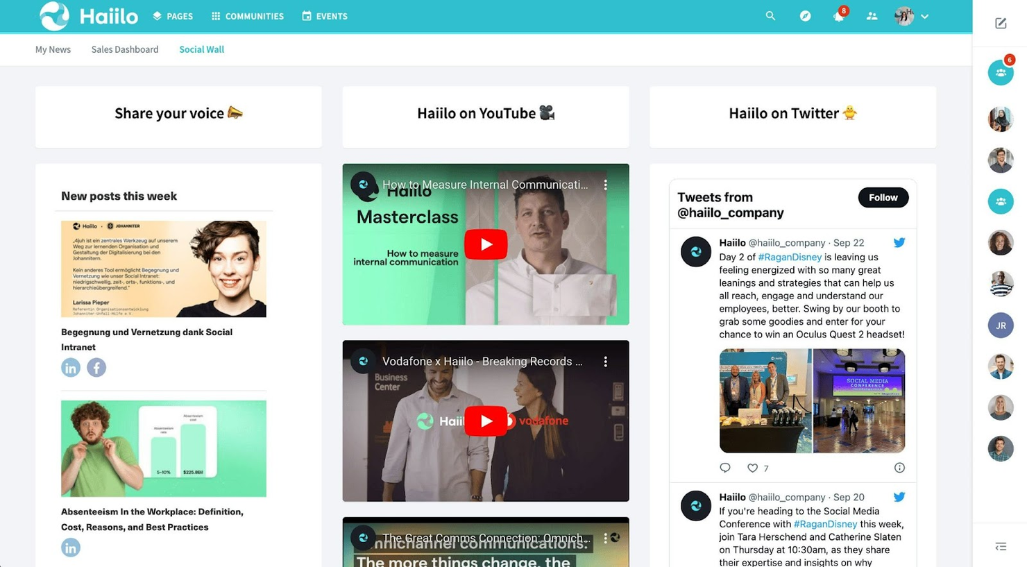 Haiilo screenshot - 10 migliori piattaforme di advocacy dei dipendenti nel 2026