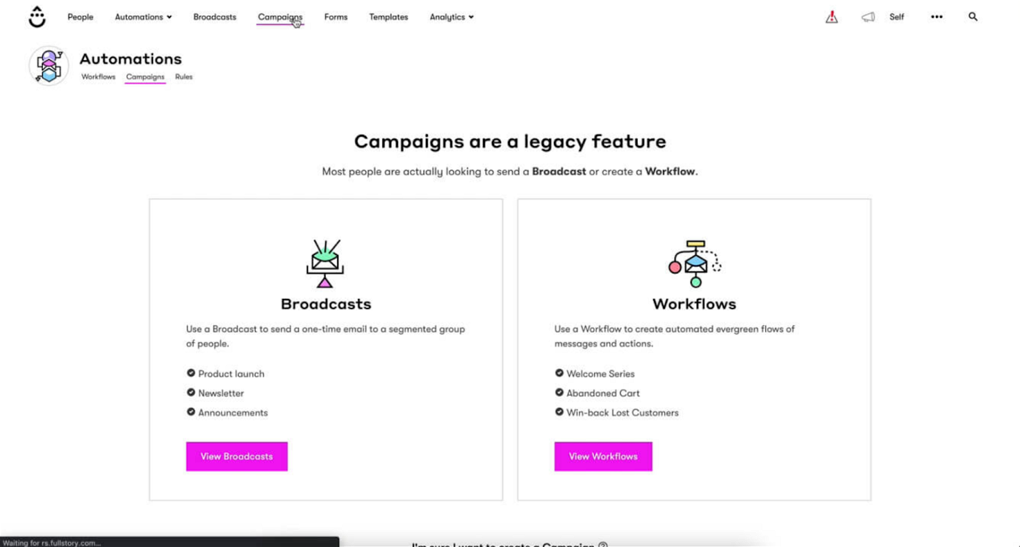 Drip screenshot - 10 migliori software di automazione per l’email marketing del 2026