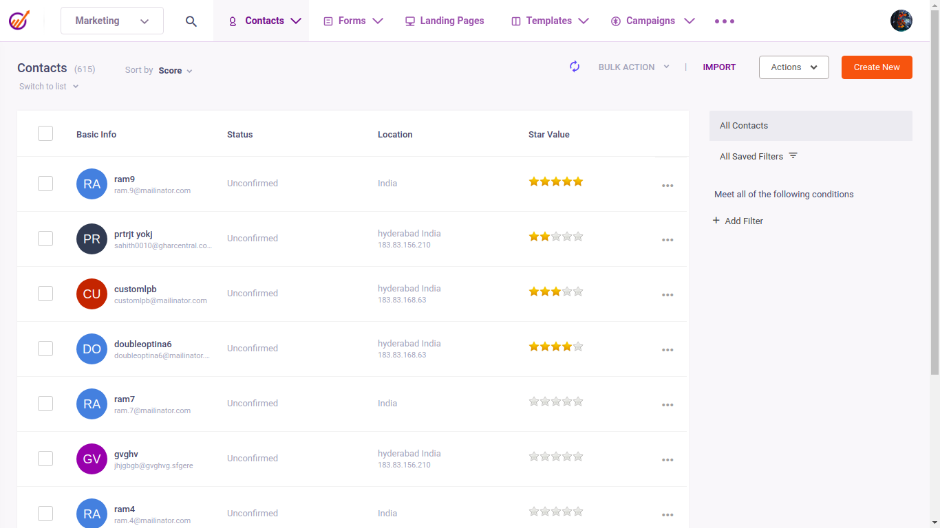 EngageBay screenshot - 10 migliori software di automazione per l’email marketing del 2026