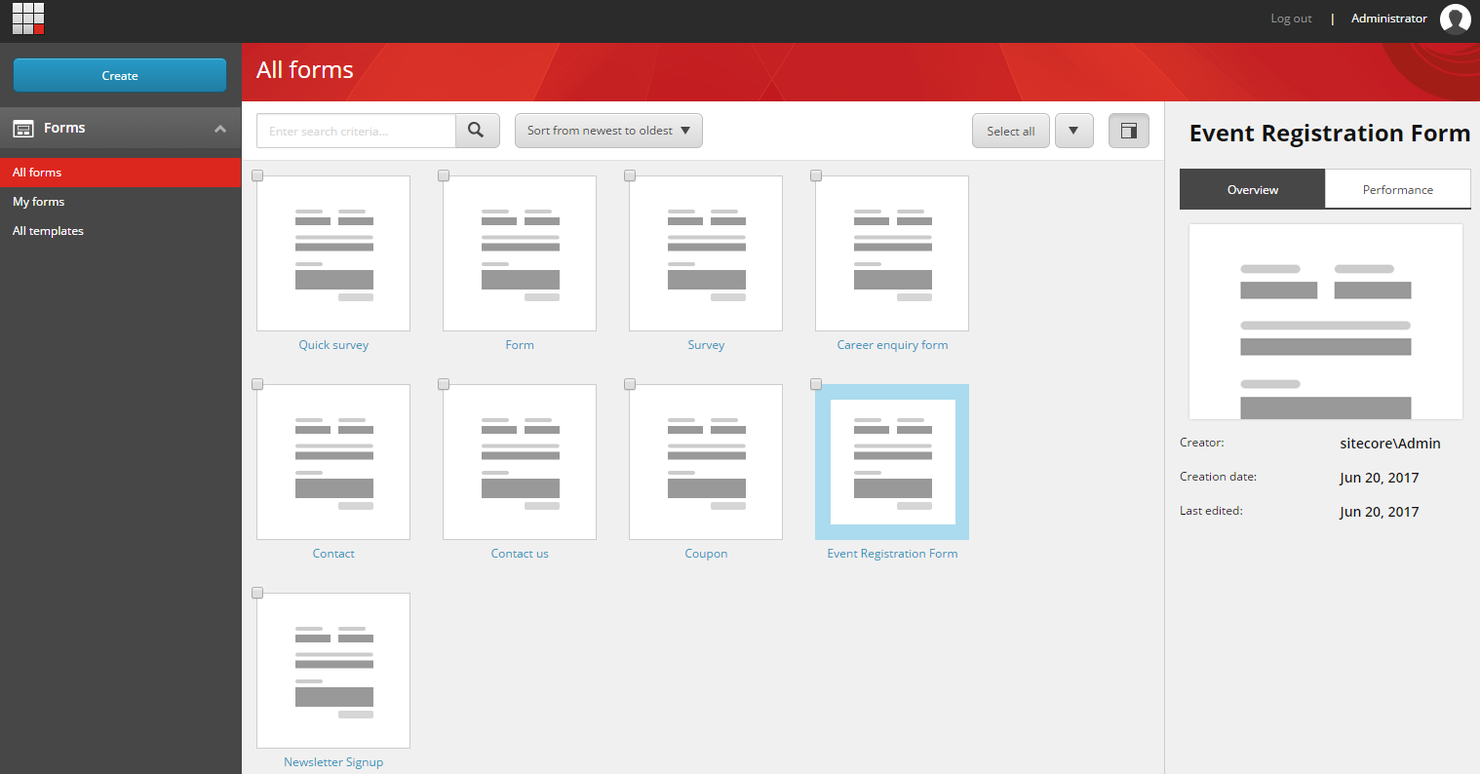 Sitecore screenshot - 10 mejores programas de gestión de contenidos en 2026
