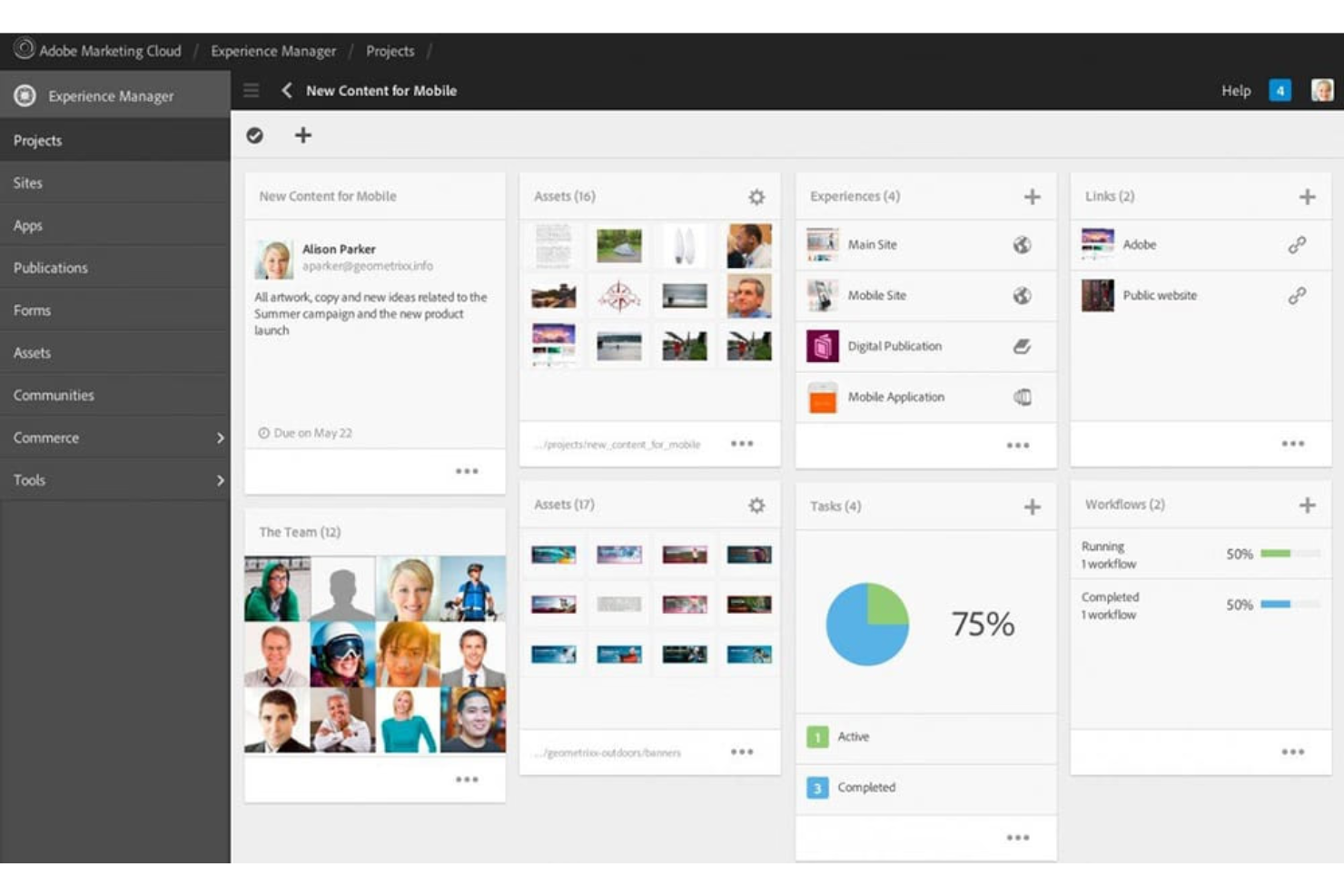 Adobe Experience Manager screenshot - 10 Migliori Software di Gestione dei Contenuti Nel 2026