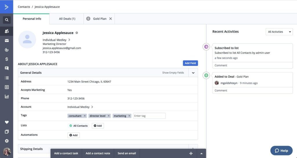 ActiveCampaign screenshot - 10 Plataformas de Automatización de Marketing B2B en 2026