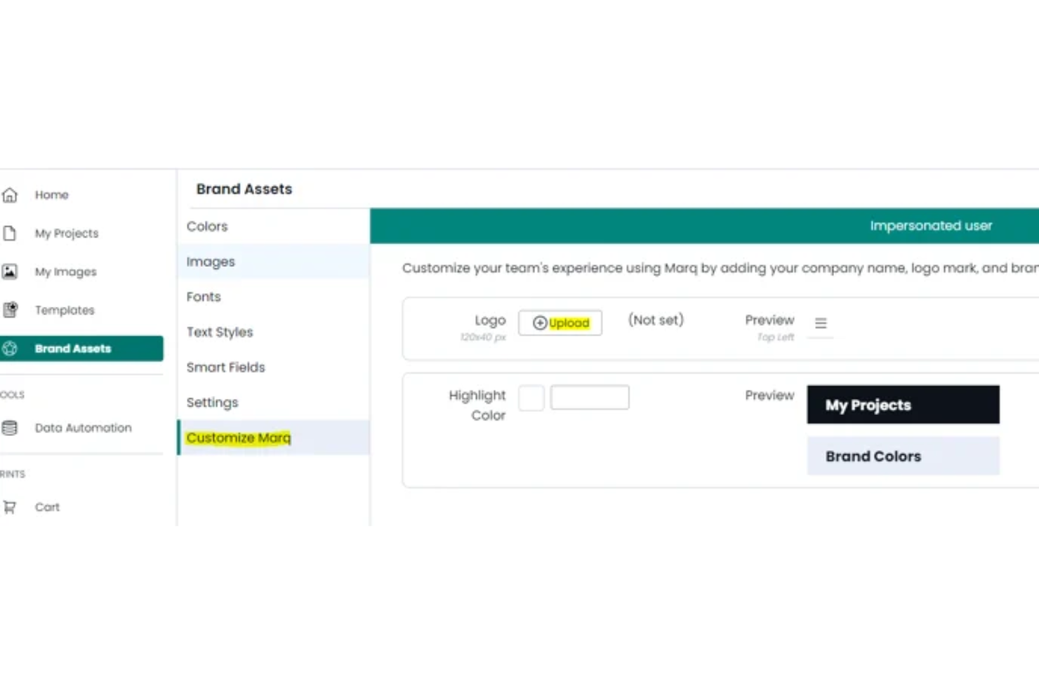 Marq screenshot - 10 Mejores Software de Gestión de Marca Analizados para 2026