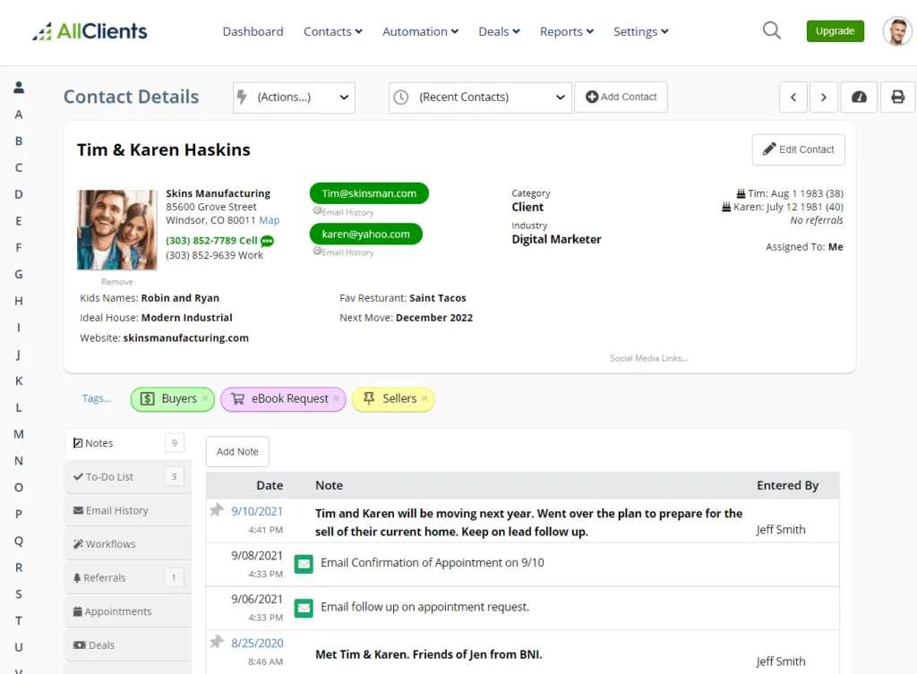 AllClients screenshot - 10 Mejores Software de Gestión de Datos de Cuentas en 2026