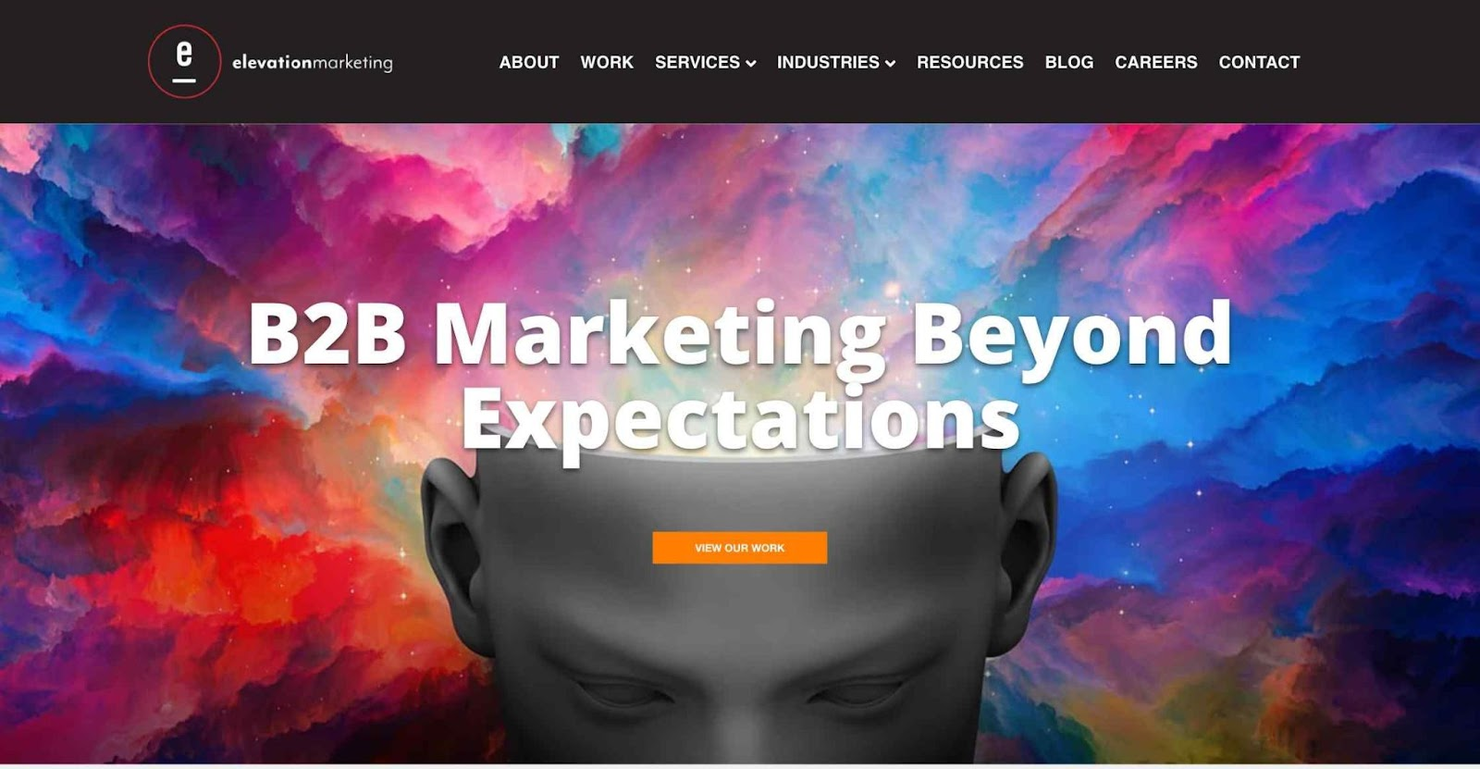 Elevation Marketing screenshot - 2 Mejores Agencias de Marketing B2B Analizadas en 2026