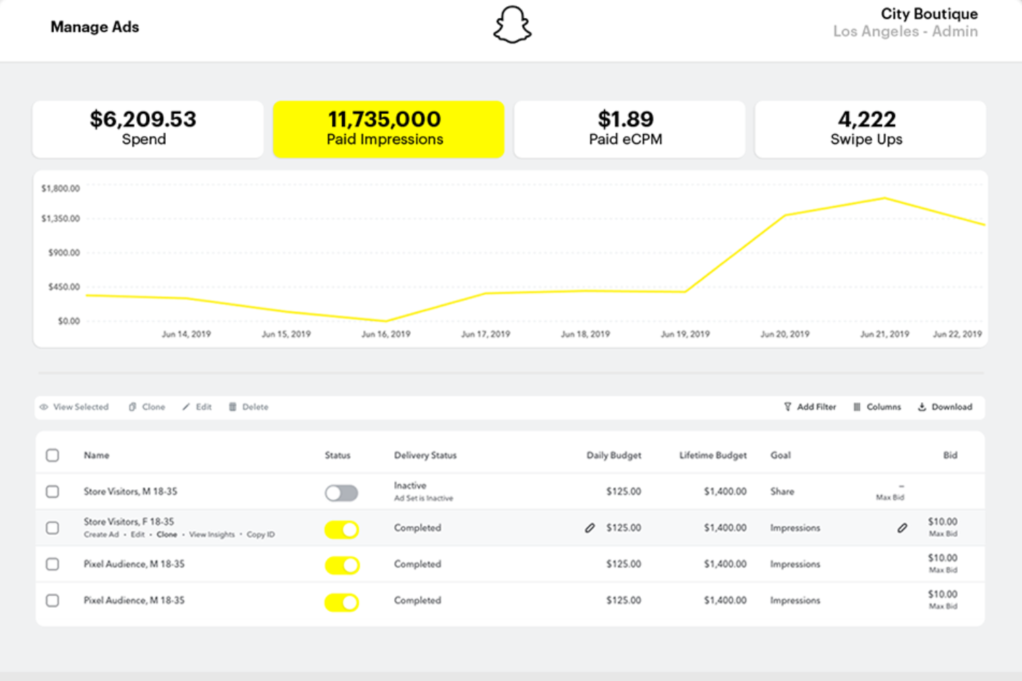 Snapchat screenshot - 1 Mejores Software de Marketing en Redes Sociales Analizados para 2026