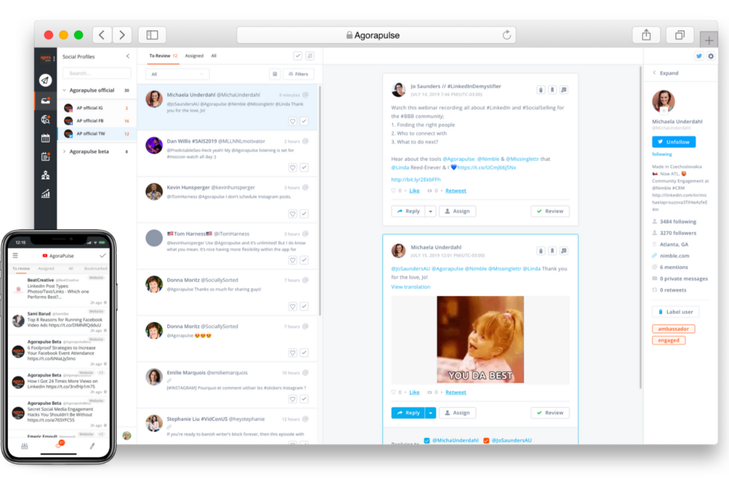 Agorapulse screenshot - 10 migliori soluzioni software per il marketing sui social media recensite per 2026