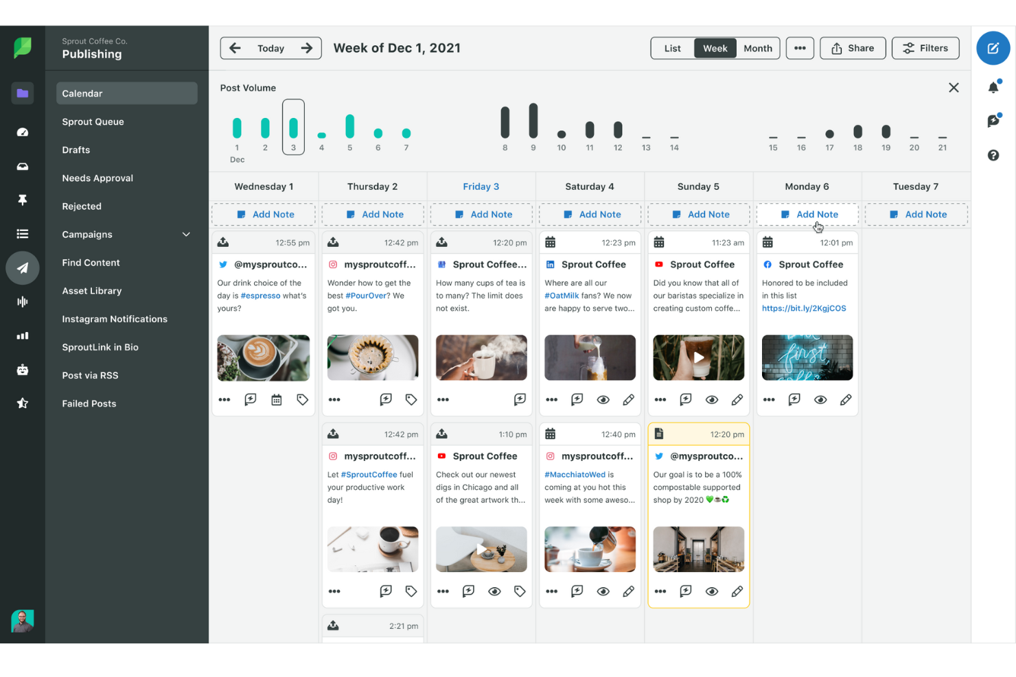 Sprout Social screenshot - 1 migliori software per la pianificazione marketing recensiti per 2026