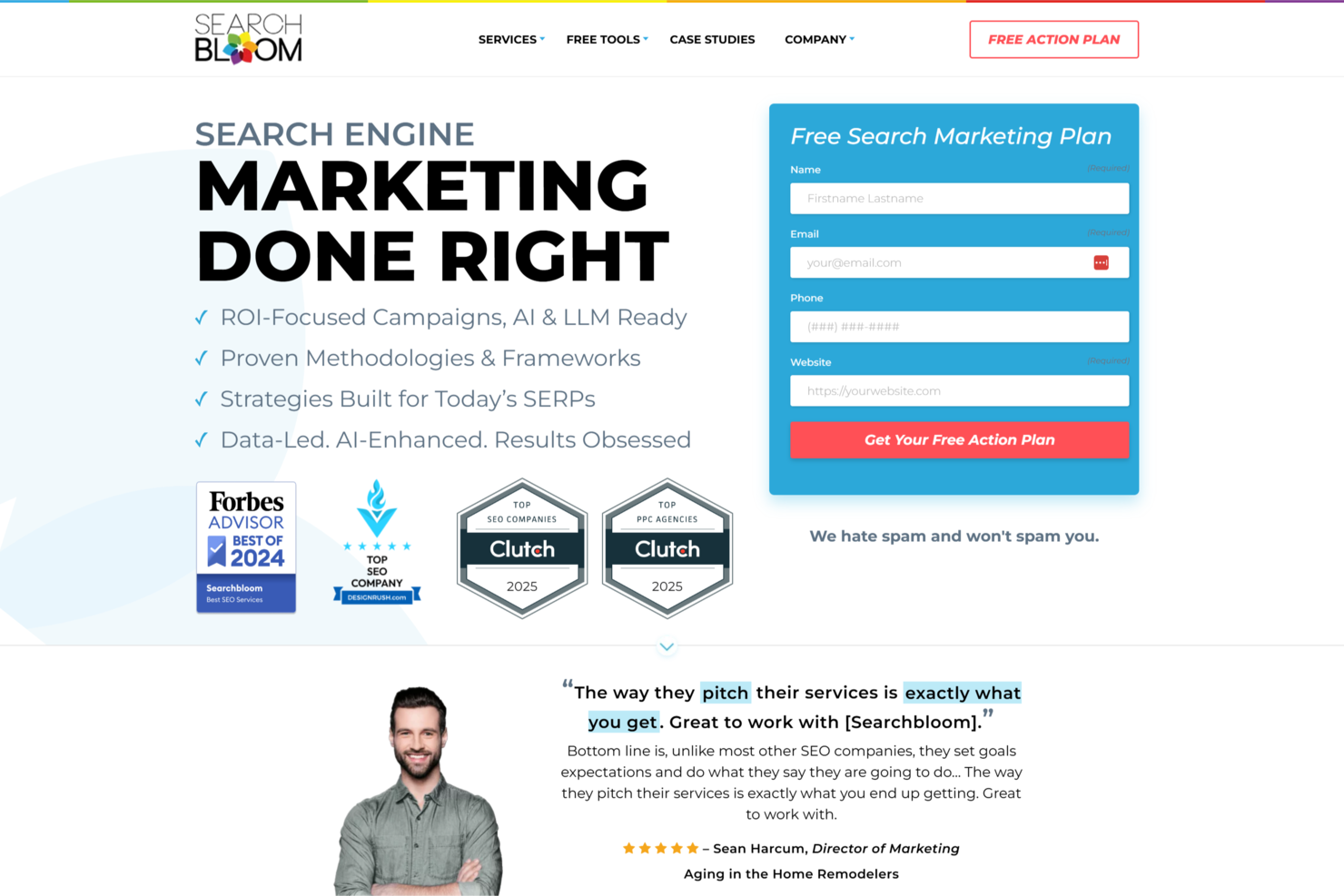 Searchbloom screenshot - Le 10 Migliori Agenzie di Marketing B2B Recensite nel 2026