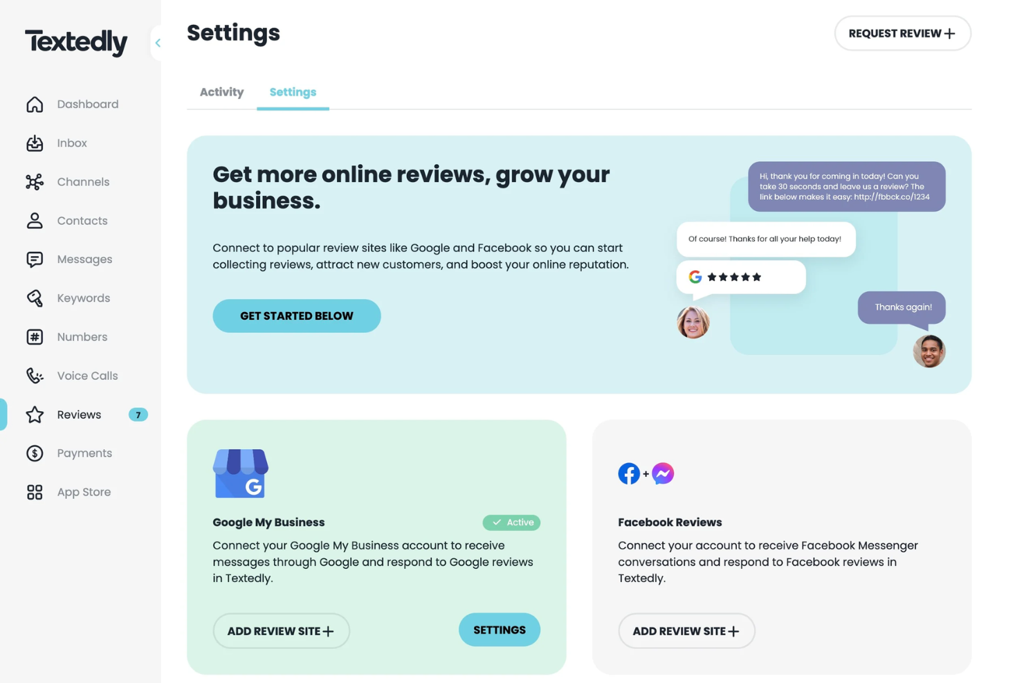 Textedly screenshot - 2 Mejores Software de Marketing por SMS Revisados para 2026
