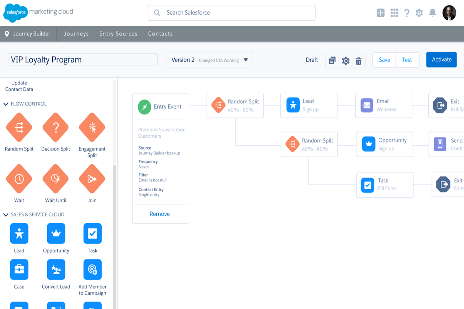 Salesforce CRM screenshot - 2 Mejores Programas de Marketing Digital Analizados para 2026