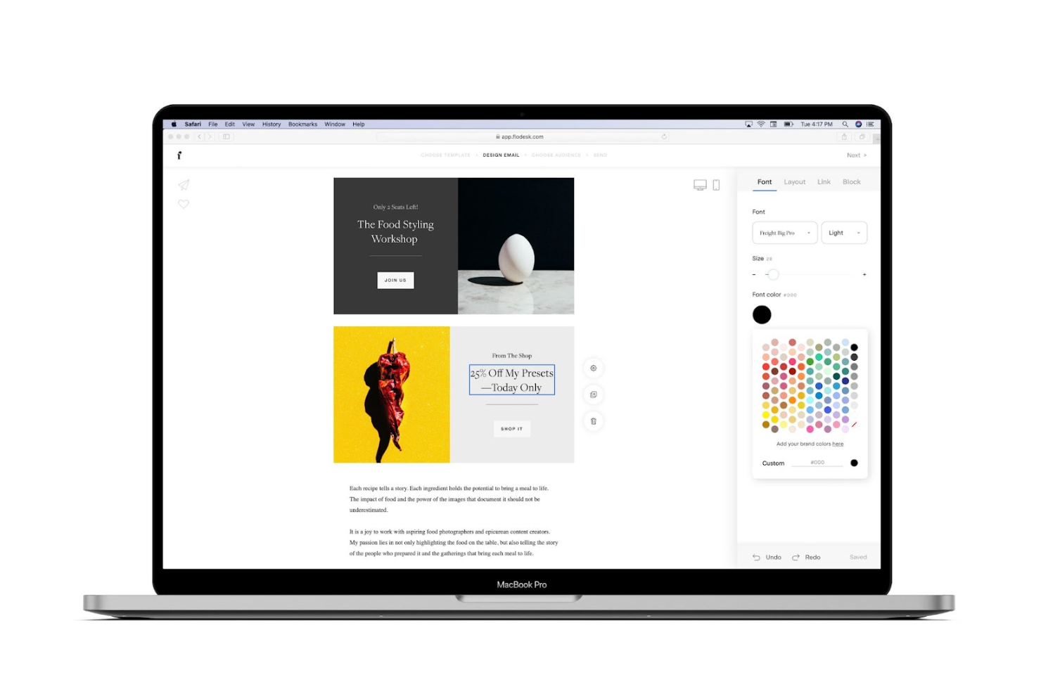 Flodesk screenshot - 10 Migliori Software per Email Marketing: Recensione per 2026