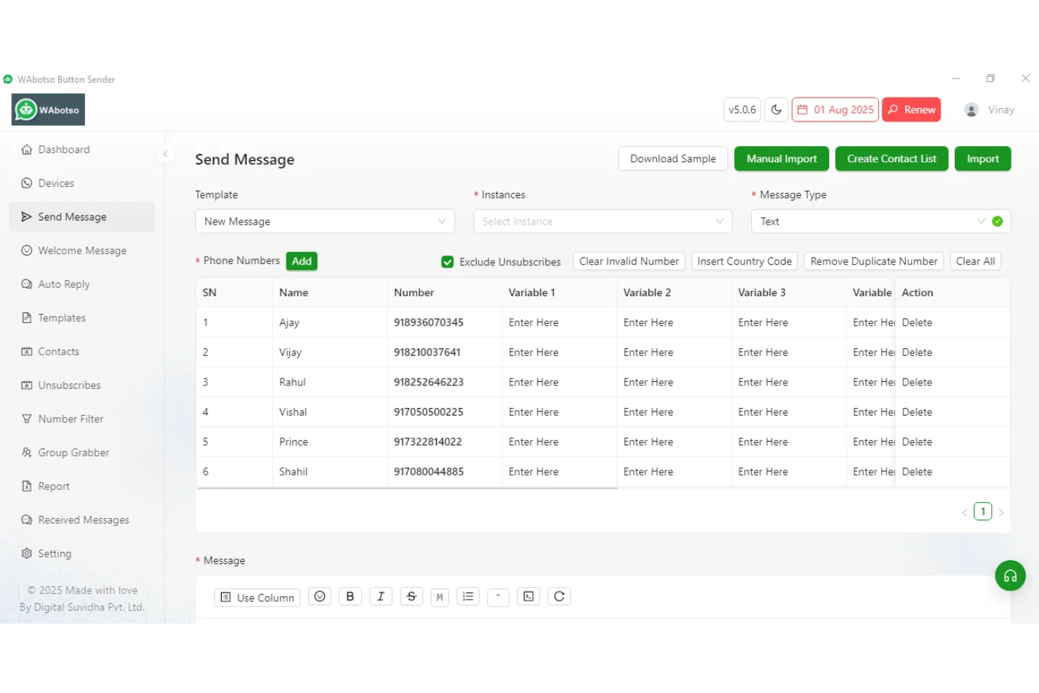 WAbotso screenshot - 10 Programas de Marketing para WhatsApp en 2026