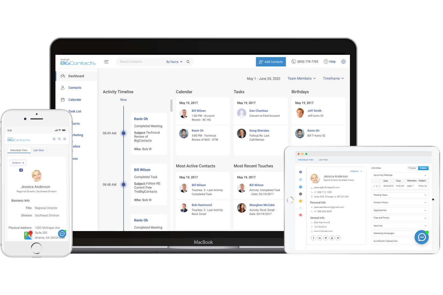 BIGContacts screenshot - 10 software de CRM B2B para 2026