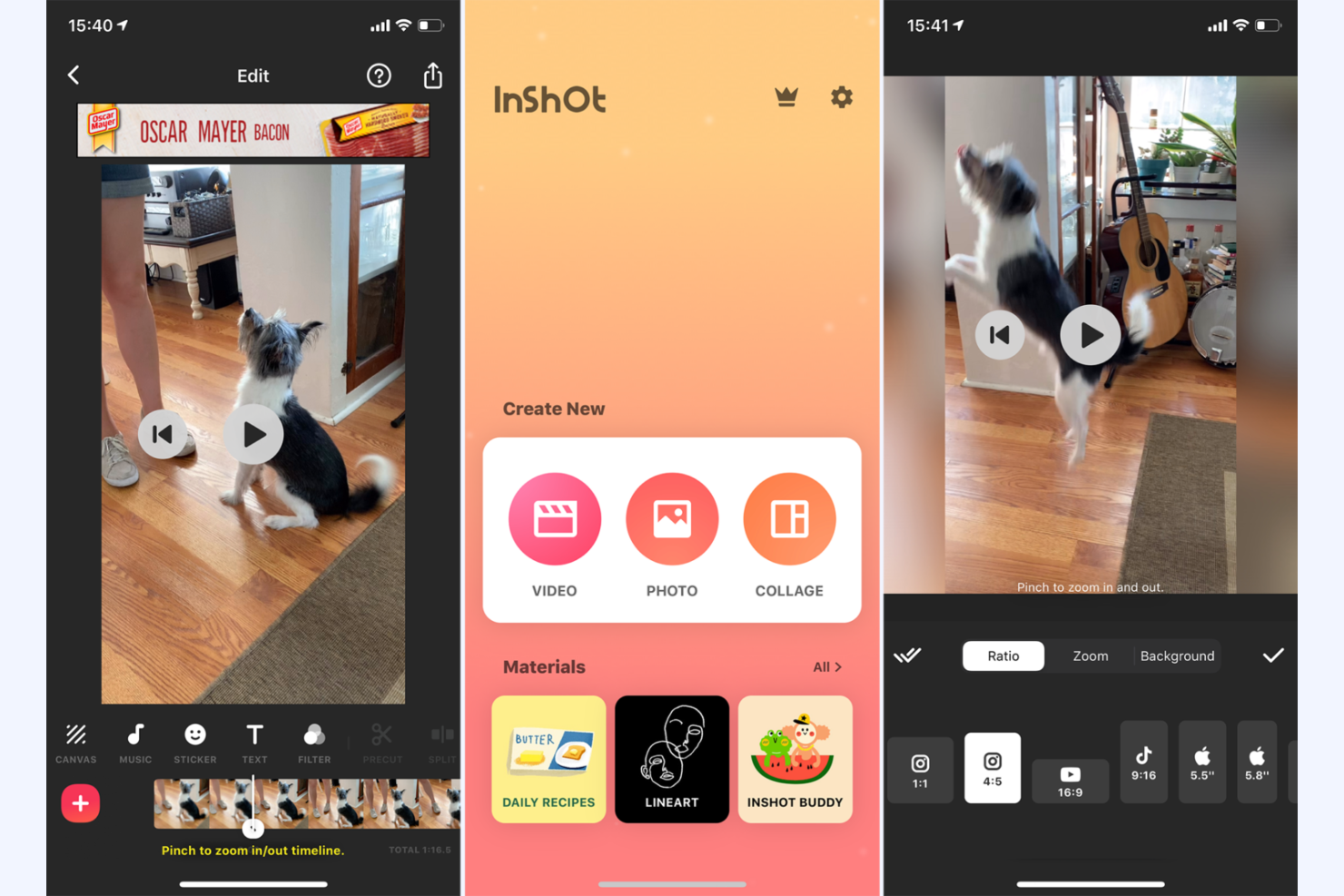 InShot screenshot - 10 Mejores Alternativas a CapCut para 2026