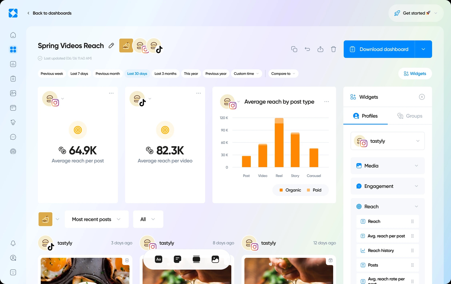 Iconosquare screenshot - 10 mejores herramientas gratuitas de escucha social revisadas en 2026