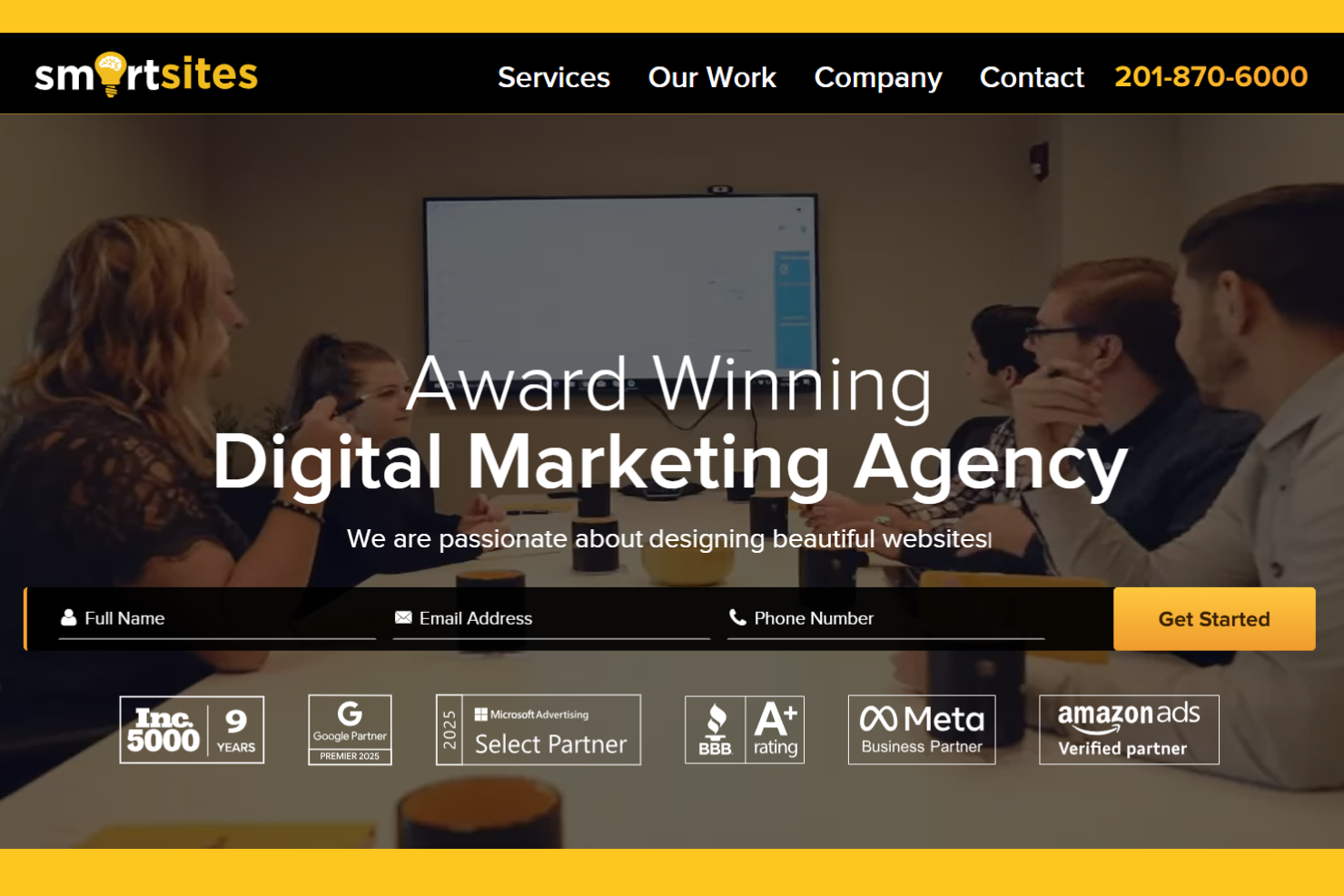 SmartSites screenshot - 10 Mejores Agencias de Marketing de Contenidos SaaS Analizadas en 2026