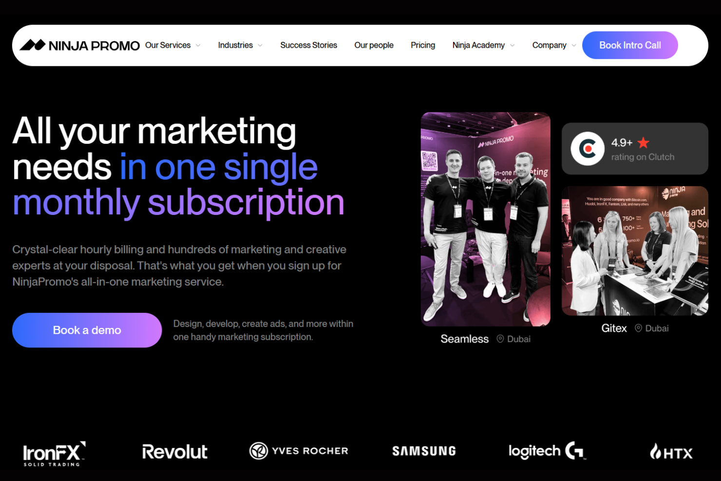 NinjaPromo screenshot - 10 Mejores Agencias de Marketing de Contenidos SaaS Analizadas en 2026