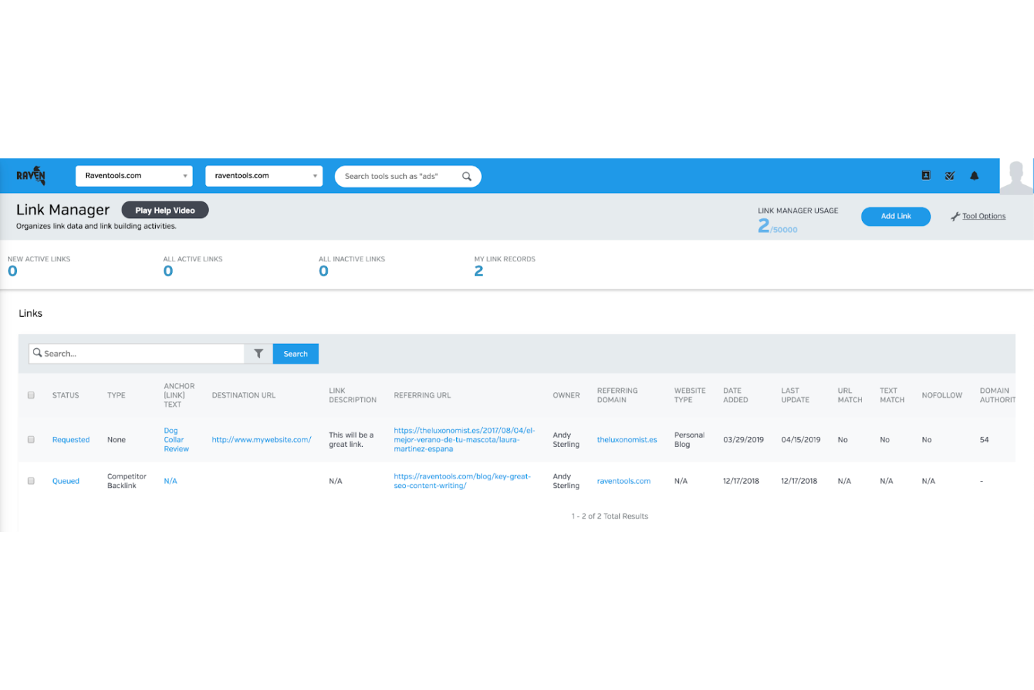 Raven Tools screenshot - 10 Mejores Alternativas a Moz Analizadas en 2026