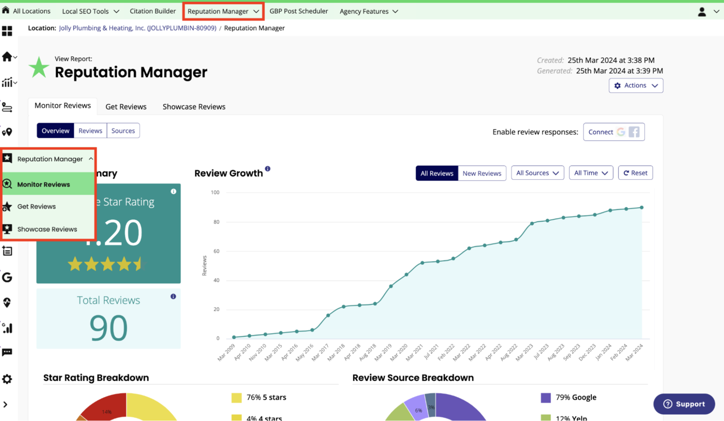 BrightLocal screenshot - 10 migliori alternative a Semrush recensite nel 2026
