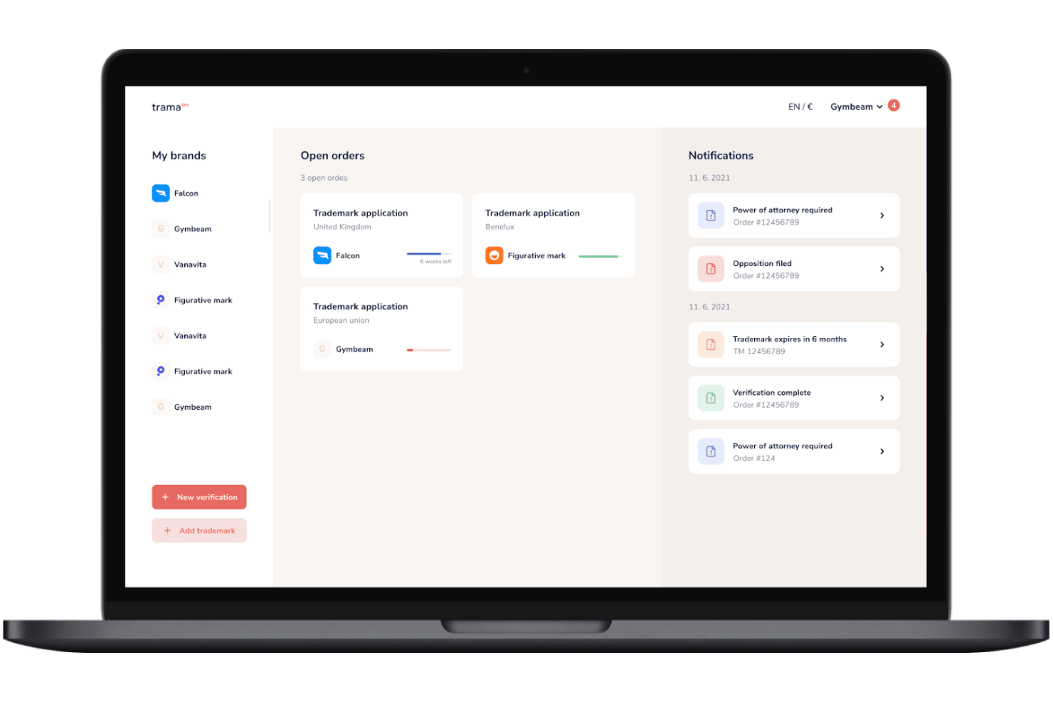 Trama screenshot - 10 Mejores Software de Monitoreo de Marcas Registradas Revisados en 2026