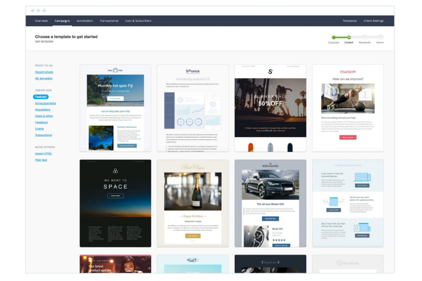 Campaign Monitor screenshot - 10 migliori alternative a MailerLite recensite nel 2026
